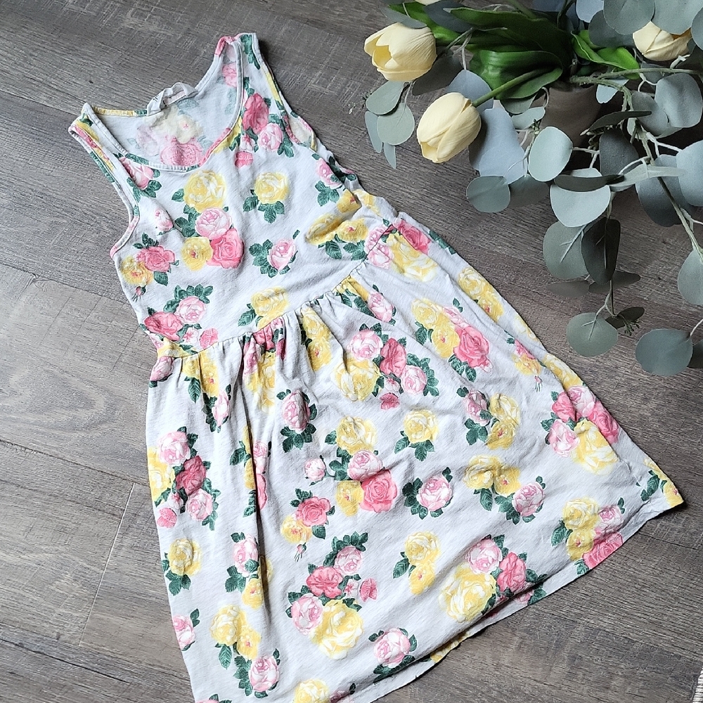 H&M Kids Dress with Pink and Yellow Floral Pattern